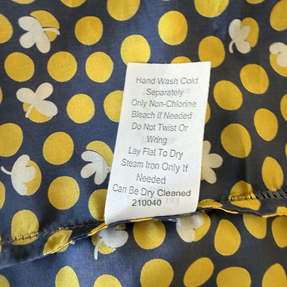 Cabi 100% Silk Blouse #183 Small Clover Polka Dots Oversized Boxy Button Up Top - Picture 12 of 14